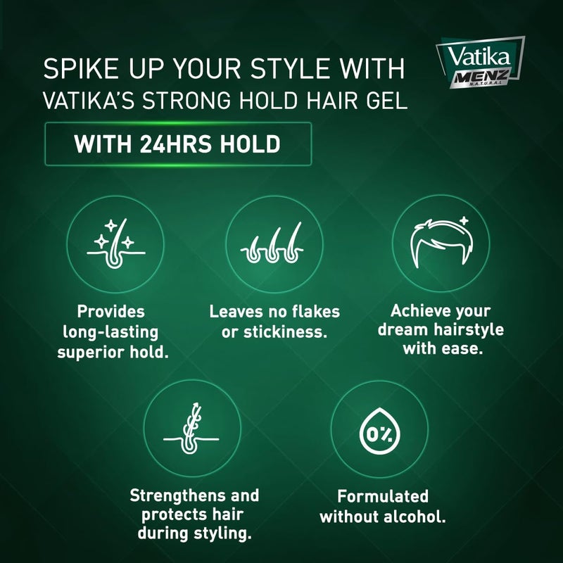 Vatika Naturals Spike Up Strong Hold Hair Styling Gel - 500 ml - Image 3