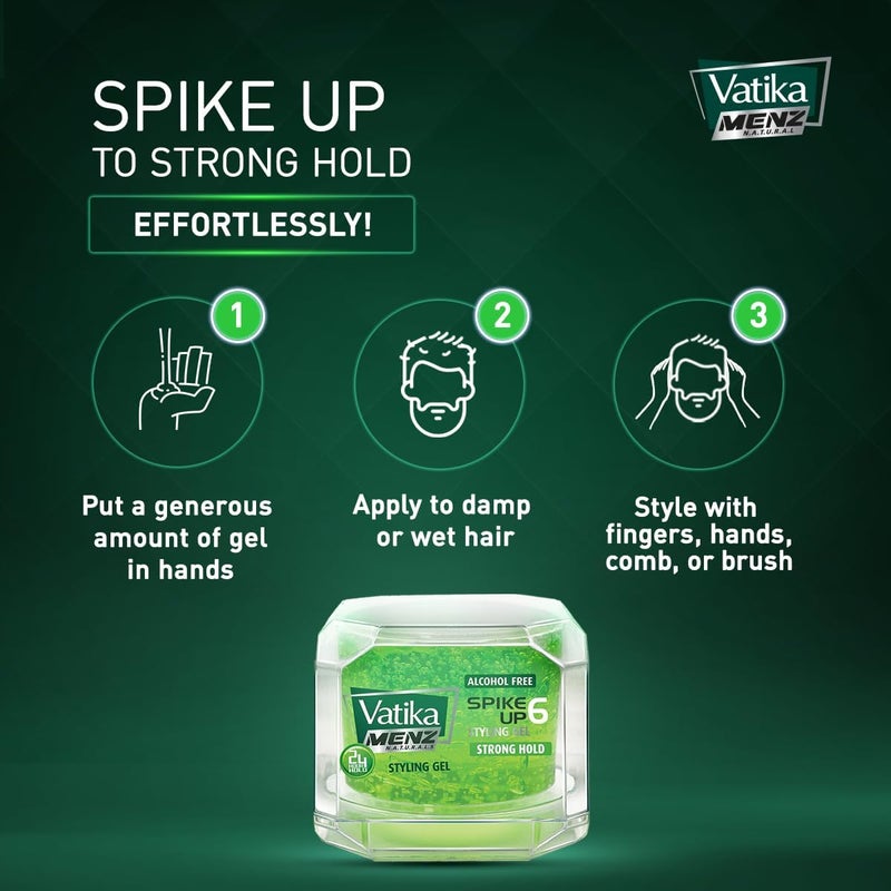 Vatika Naturals Spike Up Strong Hold Hair Styling Gel - 500 ml - Image 5
