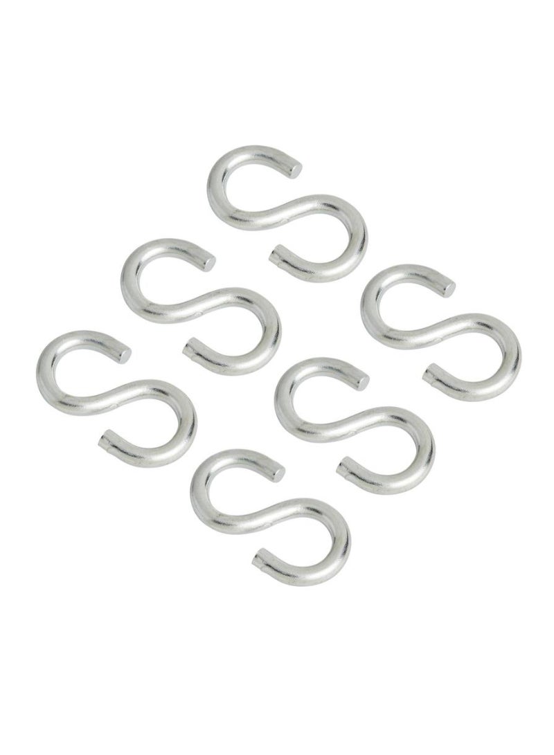 Zinc Plated Steel S Hook Pack 2.5 X 25 Mm 6 Piece 