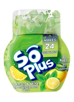 So Plus Liquid Water Enhancer Natrually Flavours, Lemon & Mint Zero Suger & Calories - 48 ML