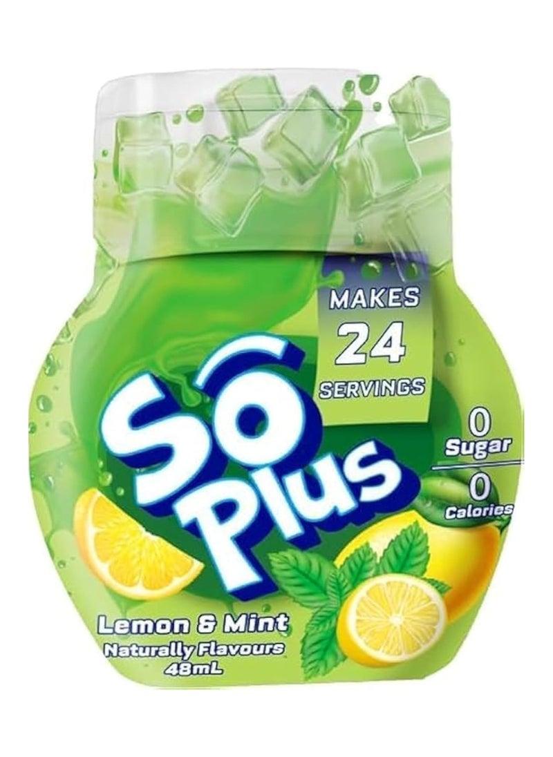 So Plus - So Plus Liquid Water Enhancer Natrually Flavours, Lemon & Mint Zero Suger & Calories - 48 ML - Image 1