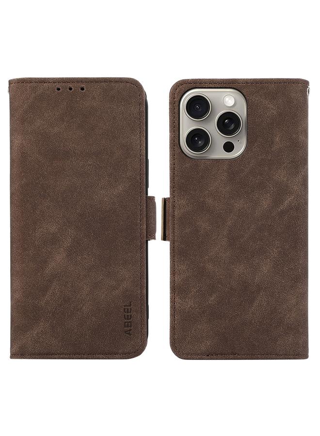 اس-توب جراب هاتف ABEEL Frosted Magnetic RFID من الجلد لهاتف iPhone 13 Pro - Image 1