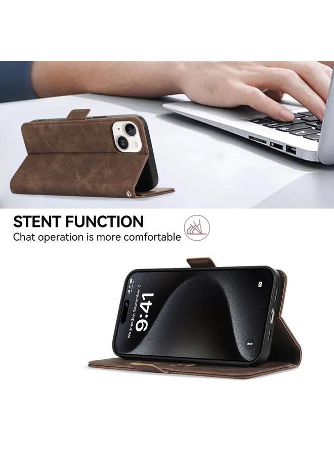 اس-توب جراب هاتف ABEEL Frosted Magnetic RFID من الجلد لهاتف iPhone 13 Pro - Image 5