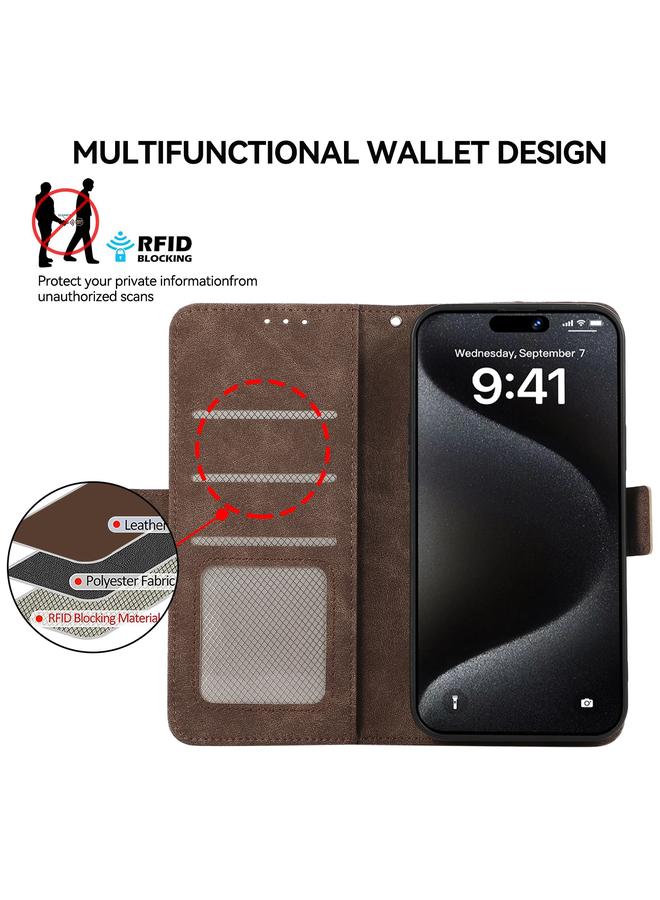 اس-توب جراب هاتف ABEEL Frosted Magnetic RFID من الجلد لهاتف iPhone 13 Pro - Image 4