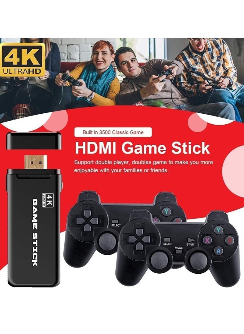 4K Games Wireless USB 10000 Console Classic Game Stick Mini Video Game Console 8 Bit Retro Controller HDMI Output Dual Player, Children Present