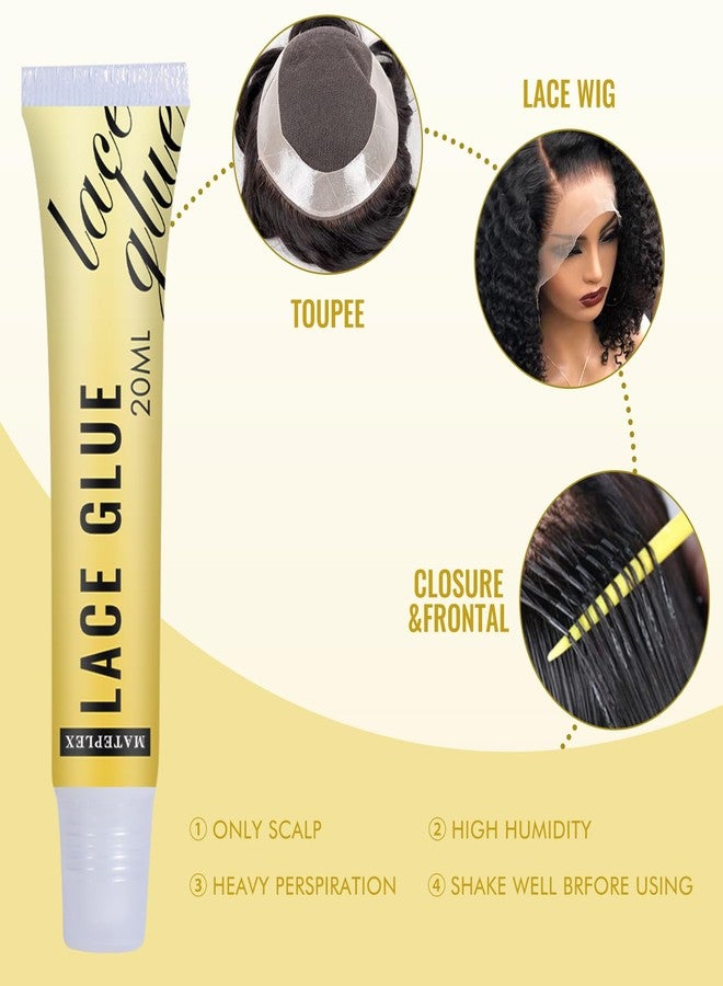 Mateplex Strong Hold Wig Glue for Lace Wigs，Hairpieces and Hair Extensions Waterproof Hair Bonding Adhesive Portable, Long Lasting and Invisible 20ml(0.7 fl oz), 2 pcs - Image 3
