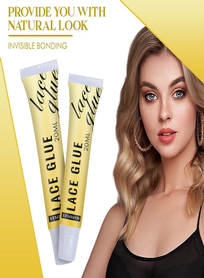 Mateplex Strong Hold Wig Glue for Lace Wigs，Hairpieces and Hair Extensions Waterproof Hair Bonding Adhesive Portable, Long Lasting and Invisible 20ml(0.7 fl oz), 2 pcs - Image 2