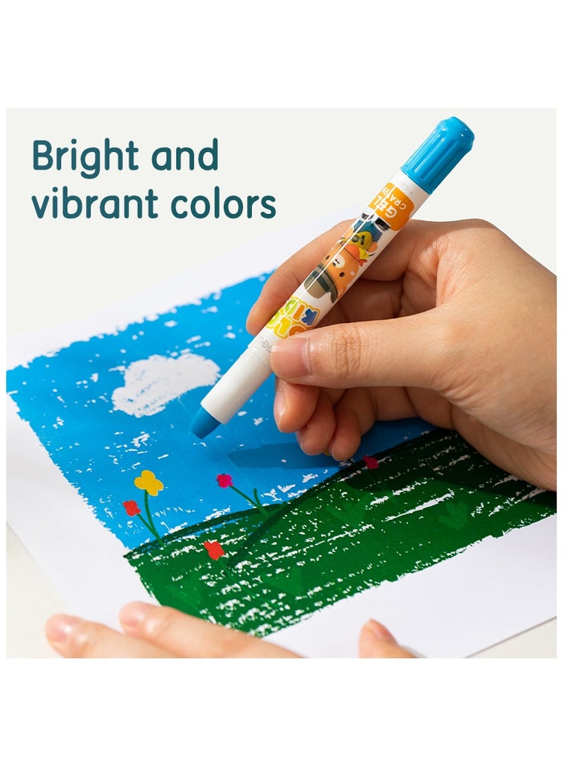 Deli Deli EC211-24 Gel Crayons Water-Soluble, 24 Colors – ideal for kids’ creative drawing - Image 3