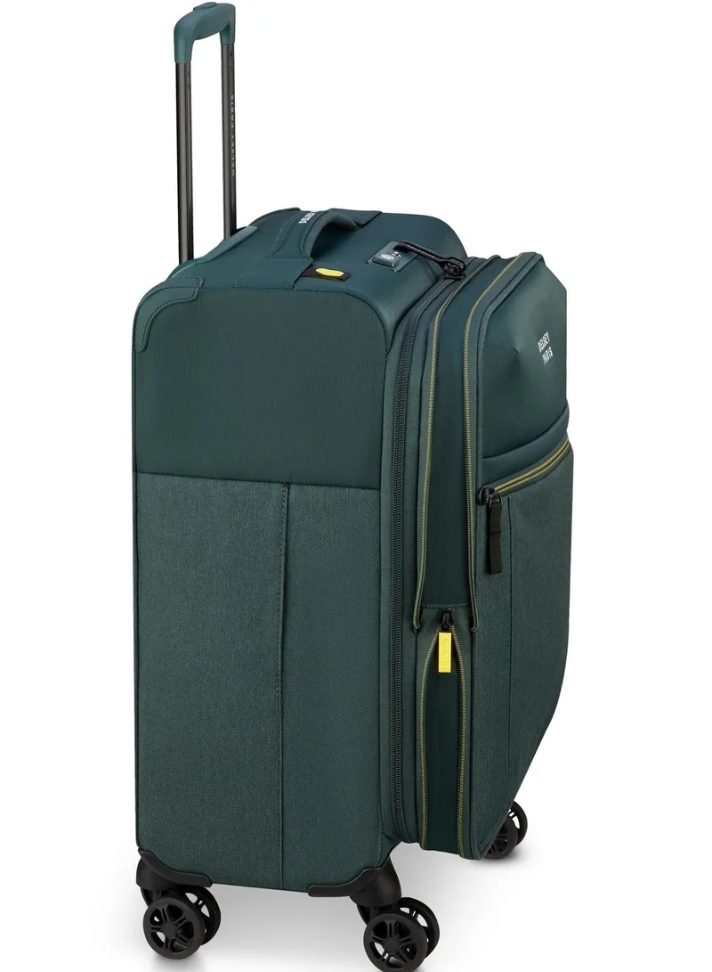DELSEY Paris  brochant 3.0, 55 cm 4-double wheeled softcase expandable cabin luggage trolley case - pine  | Best Price UAE