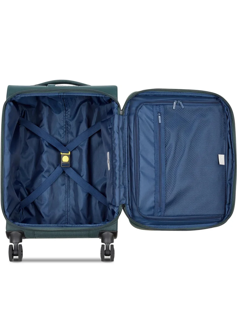 DELSEY Paris  brochant 3.0, 55 cm 4-double wheeled softcase expandable cabin luggage trolley case - pine  | Best Price UAE
