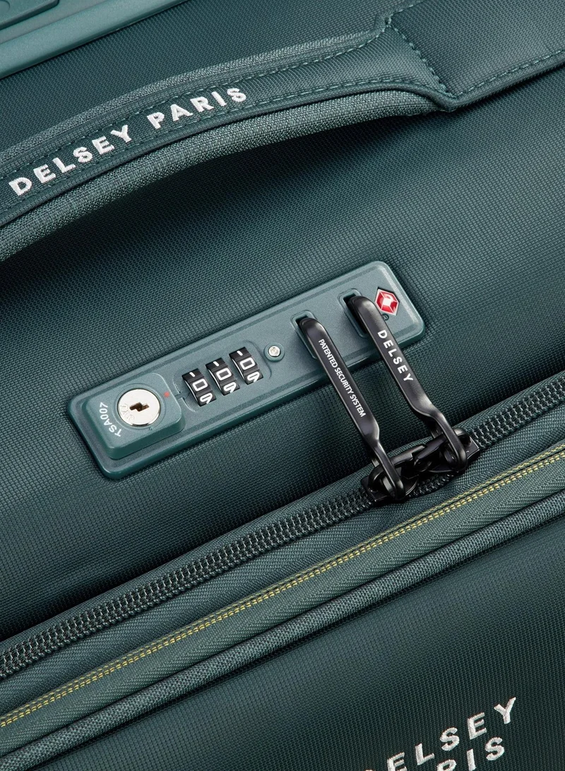 DELSEY Paris  brochant 3.0, 55 cm 4-double wheeled softcase expandable cabin luggage trolley case - pine  | Best Price UAE