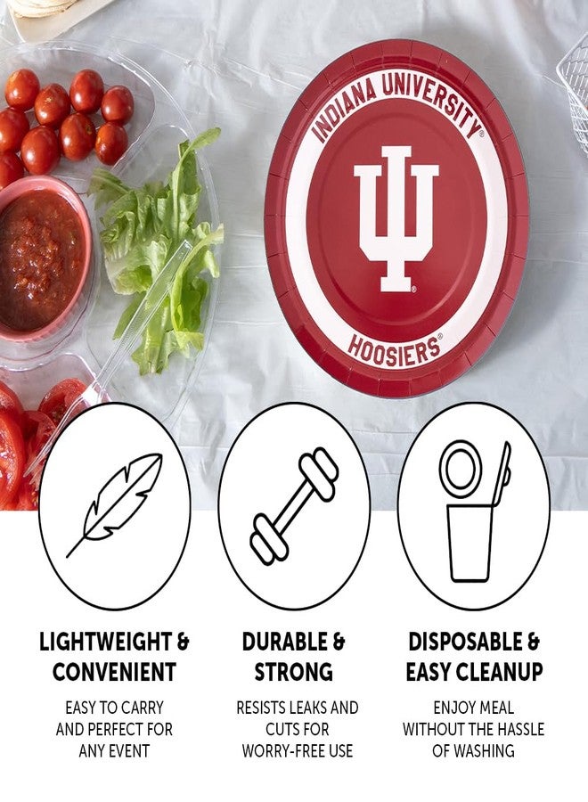 Desert Cactus Indiana University Paper Plates IU Hoosiers 20 Count 9 inch Round Tableware for Tailgates, Graduation, Party and Game Day (Design A) - Image 3