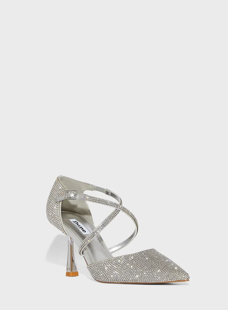 Dune LONDON Crystalled Hotfix Perspex High Heel Pumps