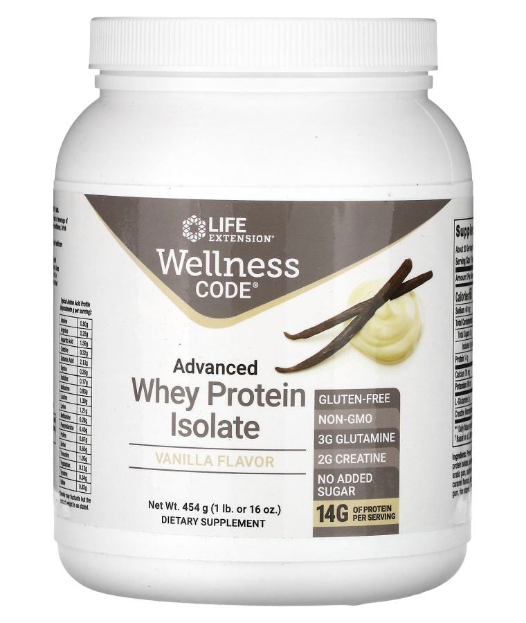 Wellness Code Advanced Whey Protein Isolate Vanilla 1 lb (454 g)