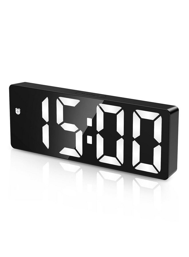 AMIR ساعة رقمية مطورة، ساعة منبه رقمية تعمل بالطاقة USB، ساعات منبه LED لغرف النوم، ساعة رقمية صغيرة مع سطوع قابل للتعديل، 12/24 ساعة، التوقيت الصيفي، مصدر طاقة مزدوج، زر الغفوة لغرفة النوم - Image 1