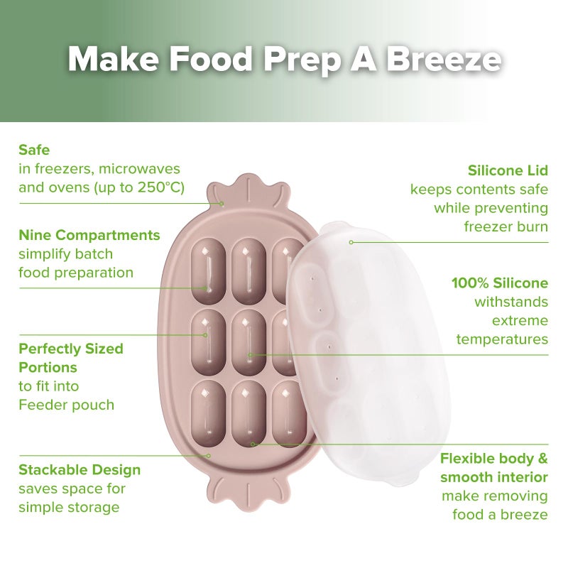 Haakaa Baby Popsicle Mold - Baby Food Maker & Breastmilk Teething Freezer Tray - BPA Free Silicone-Pink - Image 4