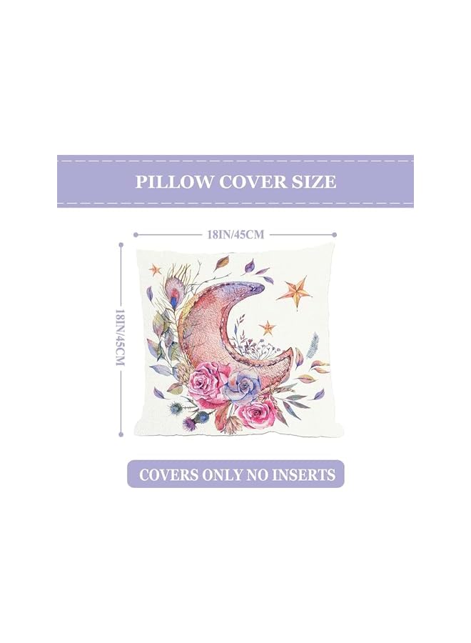 The Bros أغطية وسائد رمضان مبارك، وسائد رمضان من الكتان 18x18 بوصة مجموعة من 4، فوانيس المسجد، غطاء وسادة إسلامي مبارك، زينة منزلية لسرير، أريكة، وسادة سيارة، وسادة كرسي، هدايا رمضان - Image 5