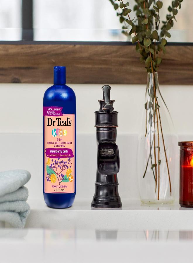 Dr Teal's Dr Teal's Kids 3 in 1 Elderberry Bubble Bath, Body Wash & Shampoo with Vitamin C & Essential Oils 20 fl oz (Packaging May Vary)  - Image 5