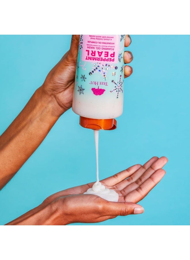 Tree Hut Tree Hut Peppermint Pearl Foaming Gel Wash | Cleanse & Soothe Skin Without Stripping Moisture | Made with our Hydrating Oil Complex | Limited Edition Holiday | 18 fl oz.  - Image 2