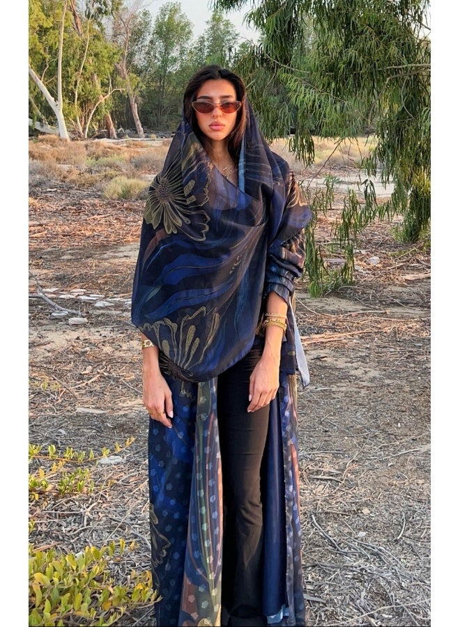 آية MW1586 عباية صيفية شيفون بارد - Image 4