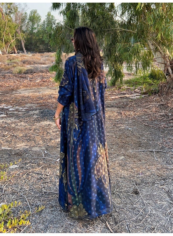 آية MW1586 عباية صيفية شيفون بارد - Image 5