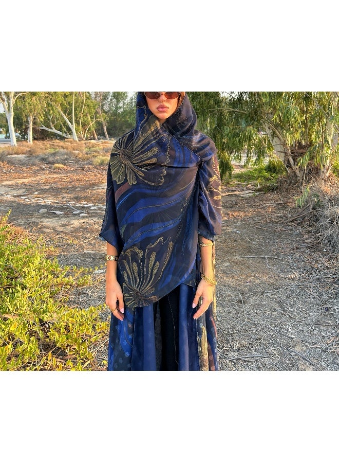 آية MW1586 عباية صيفية شيفون بارد - Image 3