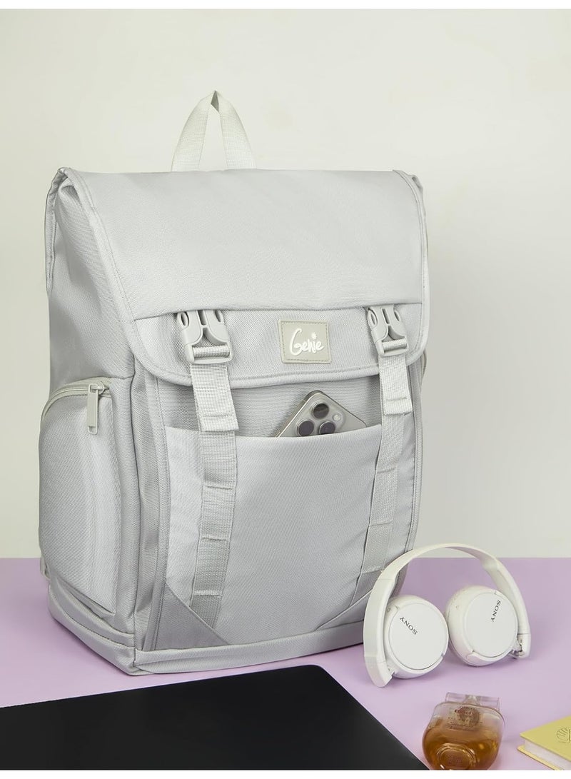 Genie Skye Laptop Backpack for Girls (28L) | Versatile Office, College & Travel Laptop Backpack | Padded Laptop Sleeve | Grey - Image 5