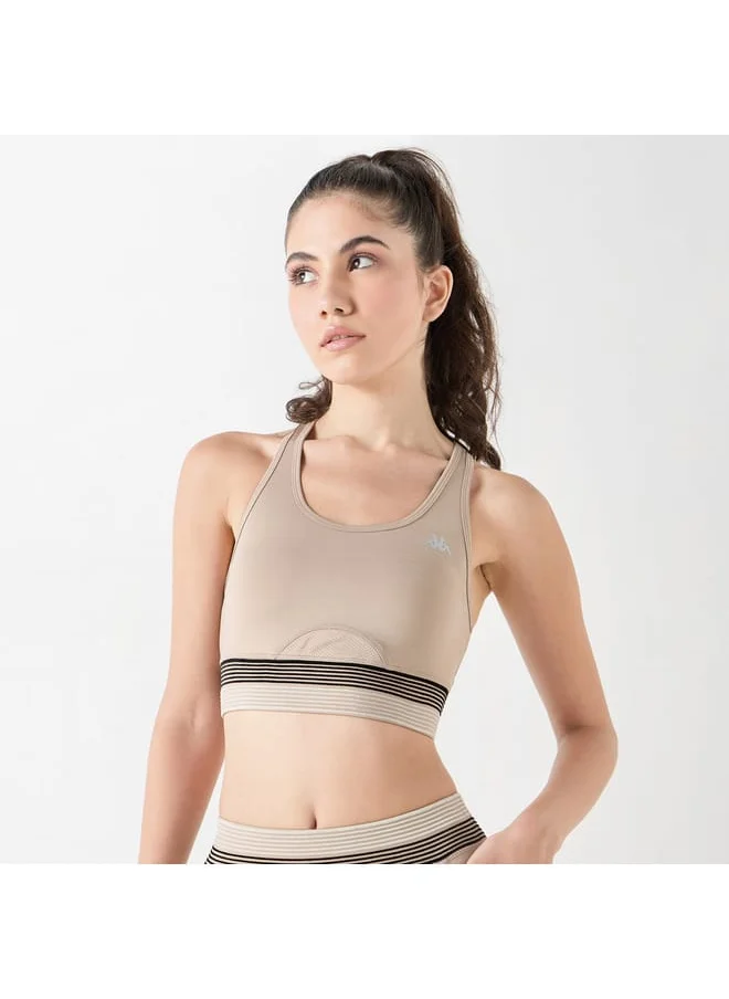 Kappa Kappa Solid Sports Bra with Racerback