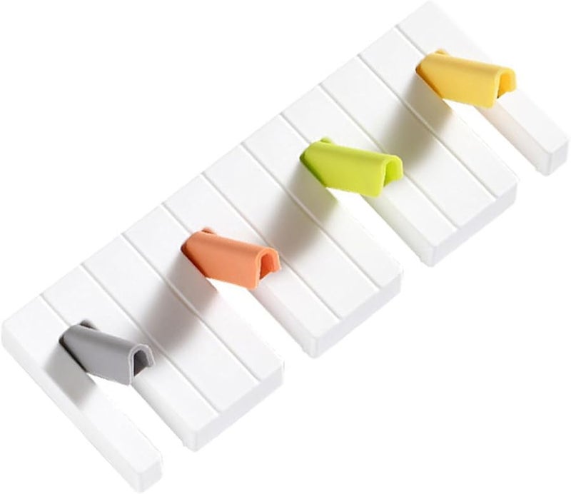 Piano Key Wall Hook Creative Space Saving Coat Hanger Rack Plastic 5kg Load - Image 4