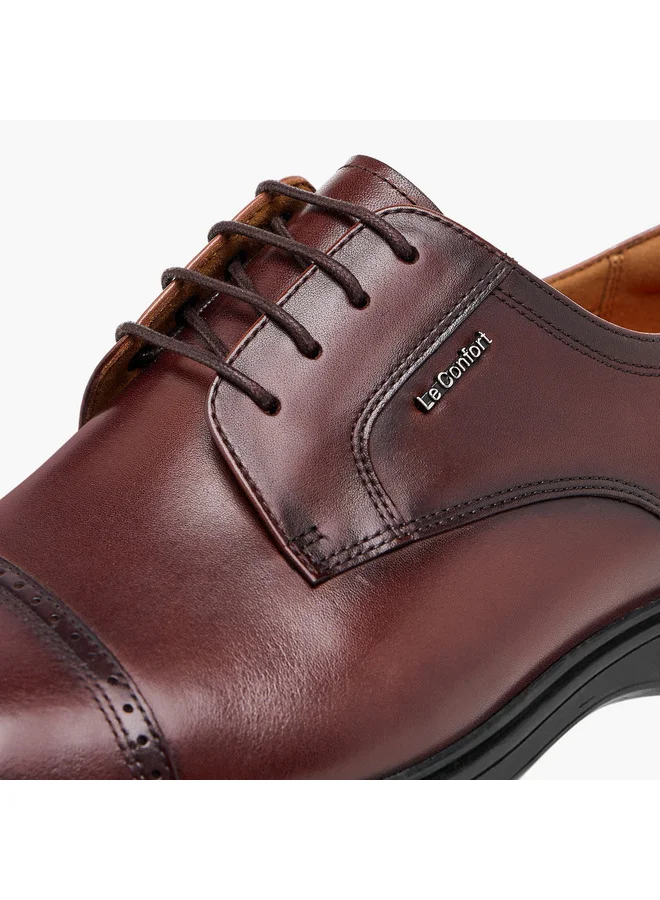 Le Confort Men Solid Lace-Up Derby Shoes