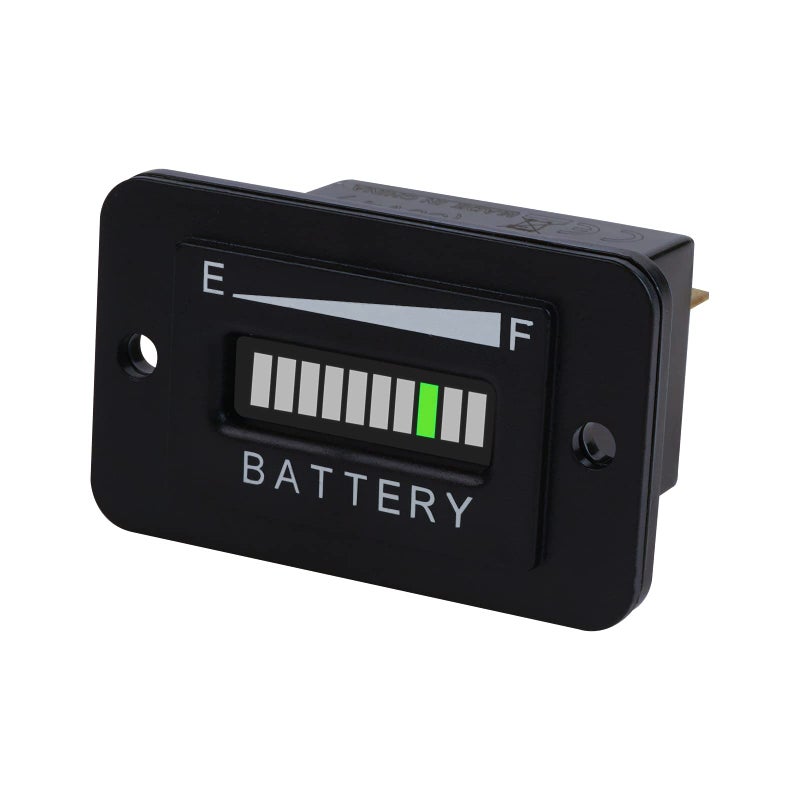 Runleader 48V LED Battery Power IndicatorApplicable to Lead AcidGolf Cart Forklift Lawn Mower Leaf Trimmer Motorhome etc