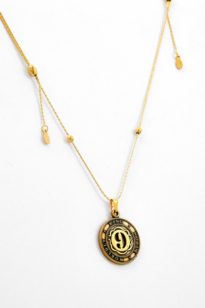 ALEX AND ANI Women Fashionable Number Nine Expandable Necklace, Gold  - Image 1