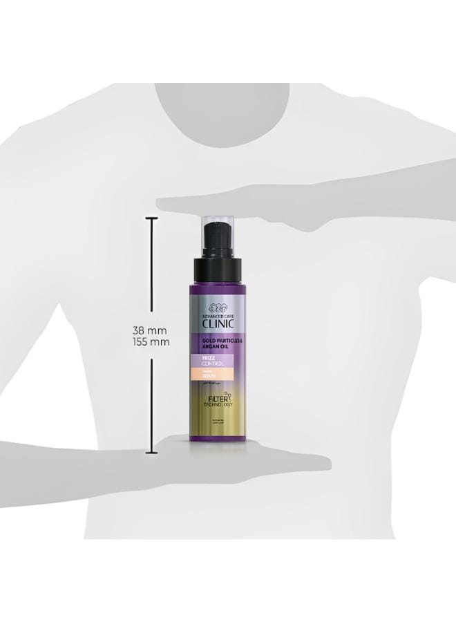 Eva Clinic Frizz Control Serum with Argan Oil & Gold Particles for Frizzy Hair 90 ML - Image 2