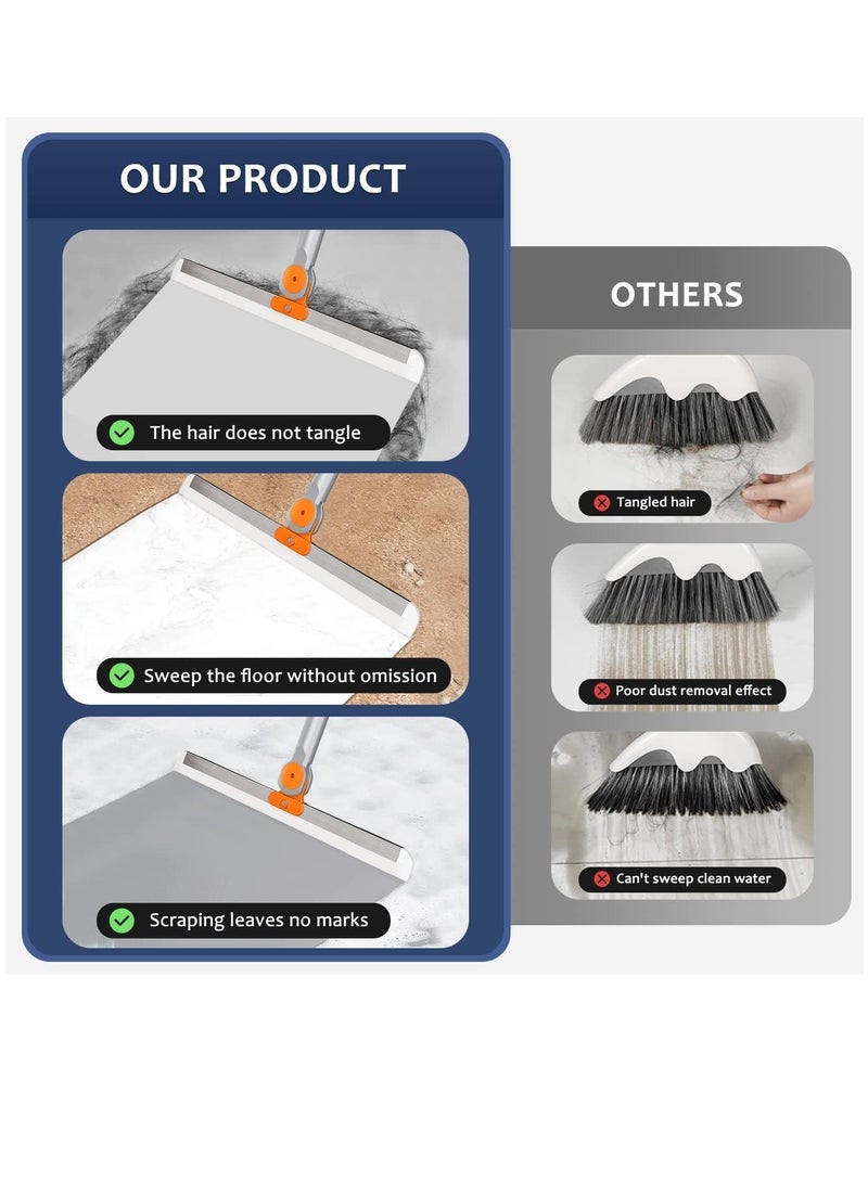 SYOSI Long Handle Floor Squeegee for Wet Room, 43'' Adjustable Long Handle Floor Wiper with Silicone Strips for Shower Bathroom Floor Window Cleaning - Image 4