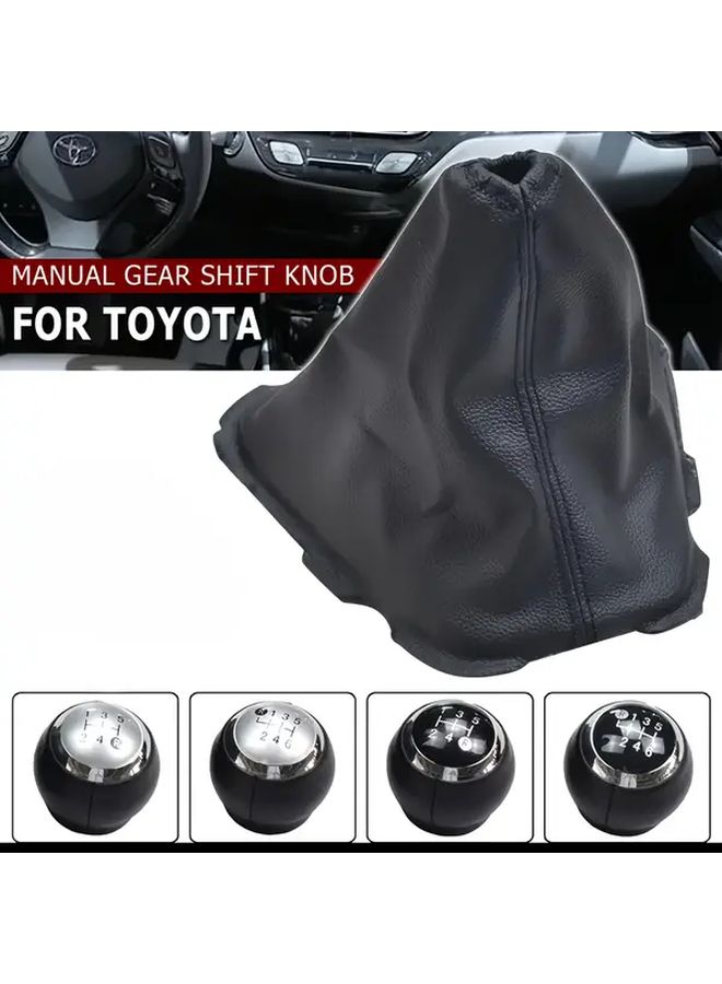6 Speed Silvery Gear Shifter With Dust Cover For Toyota Auris 2007 2013 - Image 3