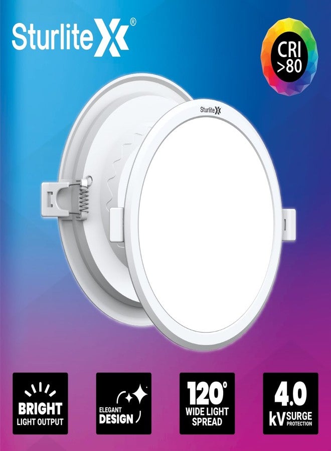 Sturlite مصباح ستورلايت ديكس الدائري LED السفلي | درجة حرارة اللون أبيض بارد | 800 لومن بتقنية CRI لأنواع الأسقف والغرف المختلفة - (15 واط، عبوة من قطعة واحدة) - Image 4