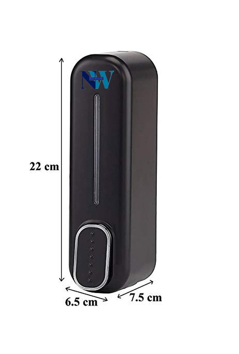NISHWARE ABS Wall Mounted Hand Soap Dispenser | Multipurpose Liquid Dispenser for Hand Wash, Shampoo, Gel Dispenser for Bathroom (350 ML) Black (3) - Image 3