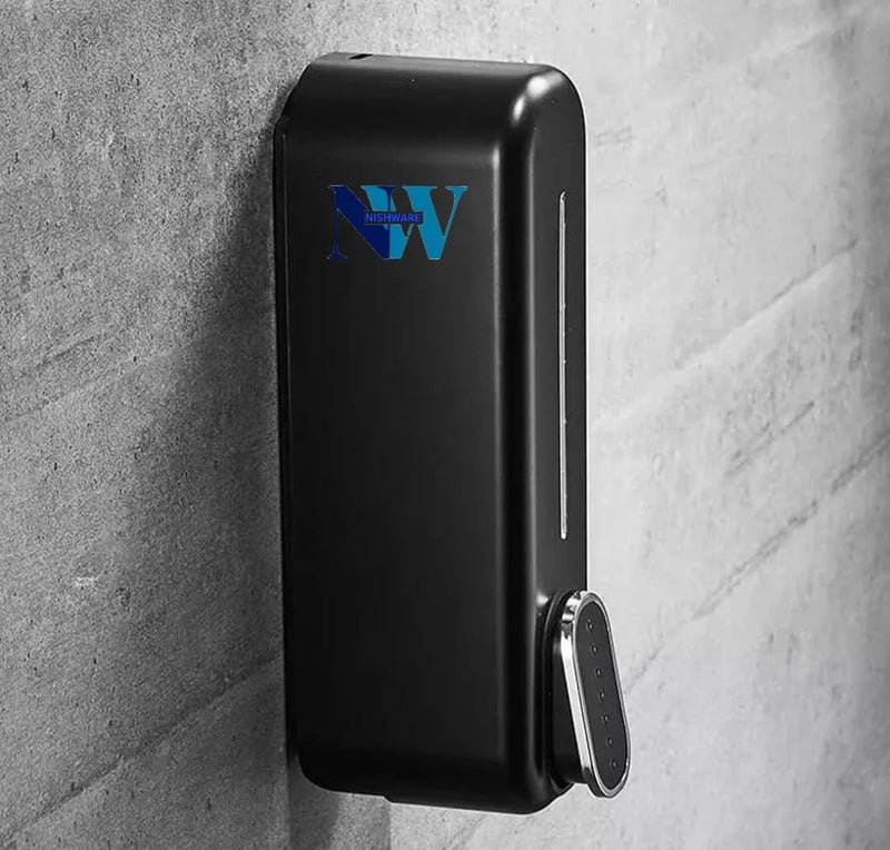 NISHWARE ABS Wall Mounted Hand Soap Dispenser | Multipurpose Liquid Dispenser for Hand Wash, Shampoo, Gel Dispenser for Bathroom (350 ML) Black (3) - Image 2