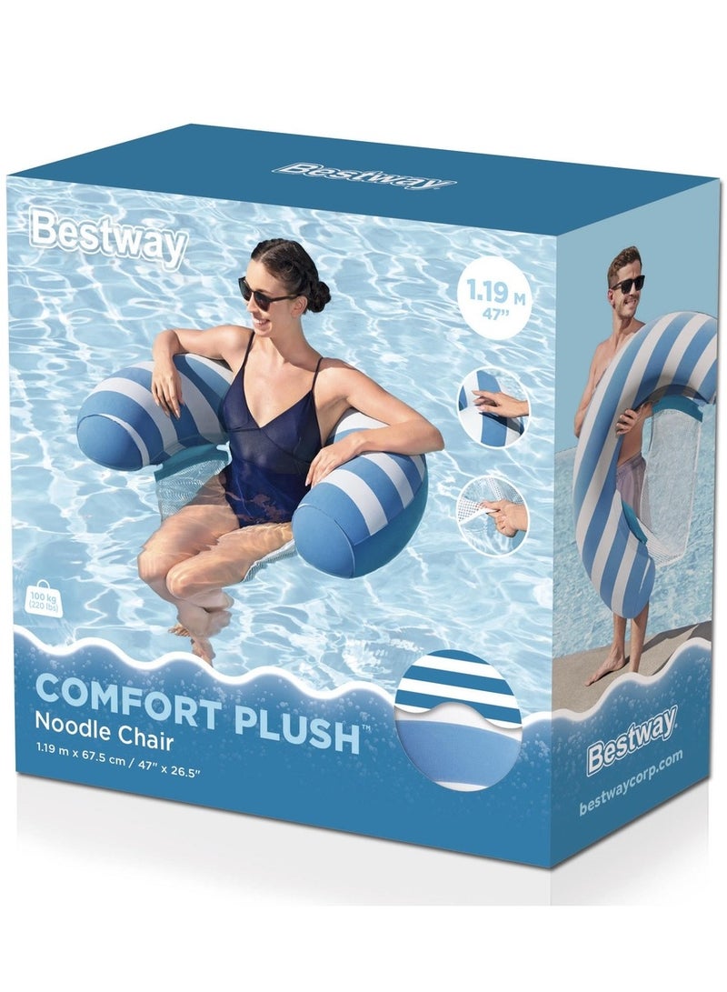 Bestway Bestway - Comfort Plush Floating Noodle Pool Chair Lounge 103x70x21.5 cm - 43852  - Image 1