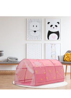 McDou Toddler sleeping tent, kids pop up tent, indoor playhouse, kids bed tent with mesh curtains, breathable mesh windows, double sewing thread for bedroom decoration  - Image 5