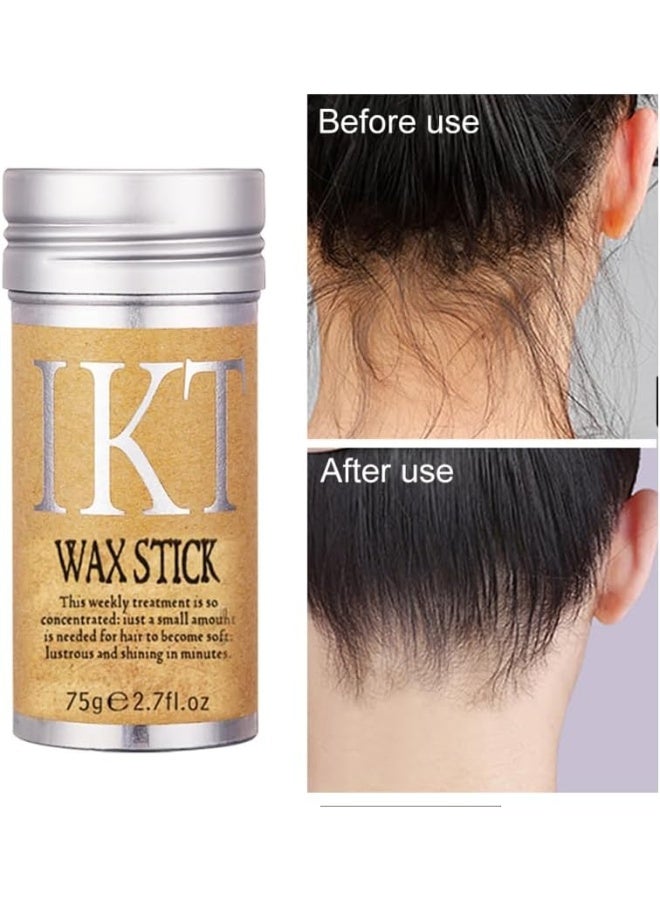 IKT Hair Wax Stick for Flyaways - Hair Bun Maker and Smoothing Pomade 75g - Image 4