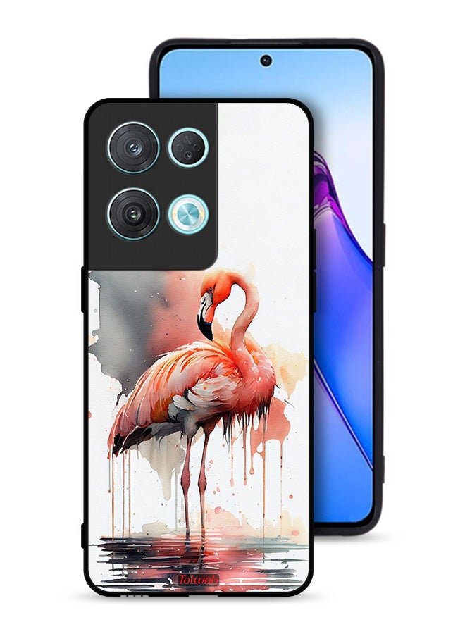 Tolwak Oppo Reno8 Pro 5G Protective Case Cover Tropical Watercolor Art - Image 1