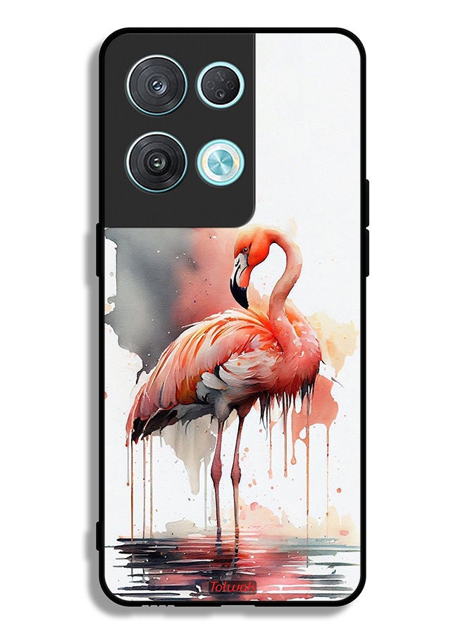 Tolwak Oppo Reno8 Pro 5G Protective Case Cover Tropical Watercolor Art - Image 2