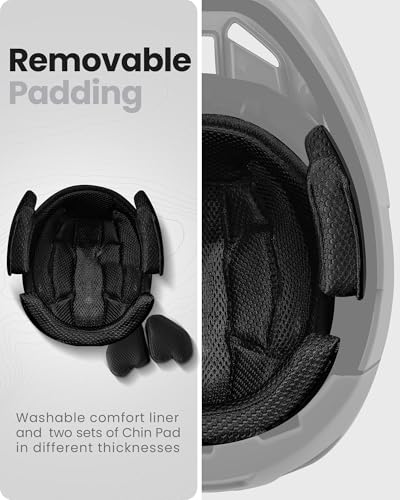 OutdoorMaster MIPS Full Face Mountain Bike Helmet for Men & Women - Two Removable Chin Pad, Ventilation Lightweight - Racing Downhill DH BMX MTB Helmet - Image 5