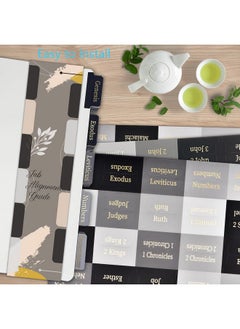 Bcabo Gold Foil Bible Tabs For Men And Women Gold Foil Letters Minimalist Laminated Catholic Bible Index Tabs 80 Book Tabs + 20 Blank Tabs Easy To Apply And Read Bible Journaling Tabs  - Image 2
