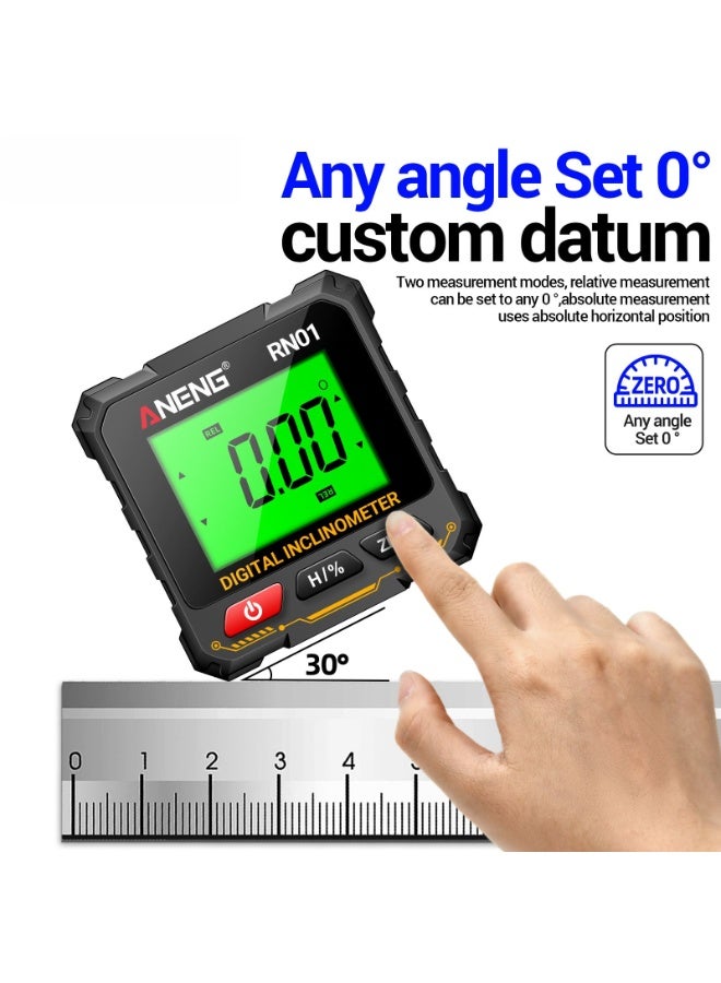 ANENG ANENG RN01 Digital Goniometer Electronic Level Box Electronic Angle Ruler Backlight Protractor Woodworking Inclinometer Tools - Image 4