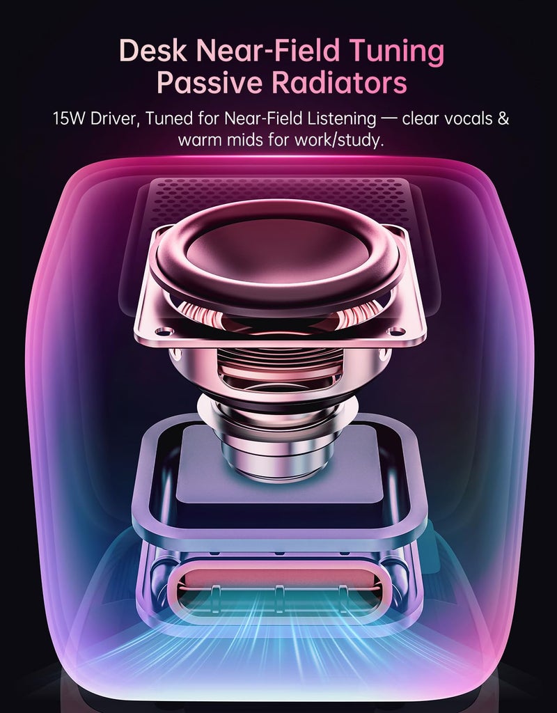 Divoom Ditoo Retro Pixel Art Game Bluetooth Speaker with 16X16 LED App Controlled Front Screen (Pink) - Image 4