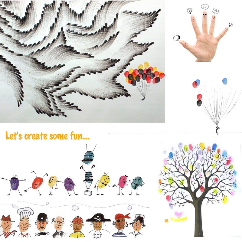 Lsushine Craft Ink Pad Stamps Partner DIY Color,20 Colors Rainbow Finger Ink pad for Kids (Pack of 20) - Image 4