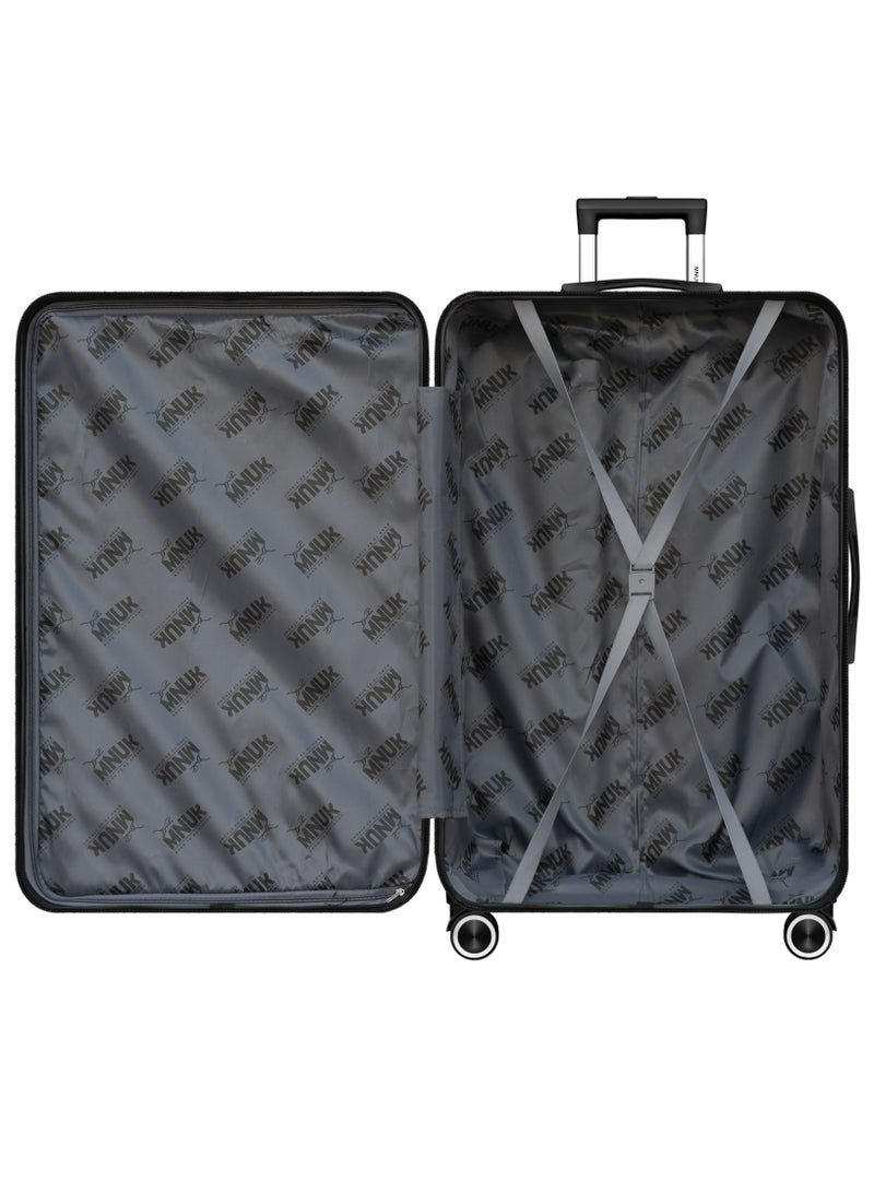MNUK Destiny Checked Luggage | Hardside Soft Handle Trolley with TSA Lock | 360° 4 Wheeler| Medium-24 Inch, Blue - Image 2