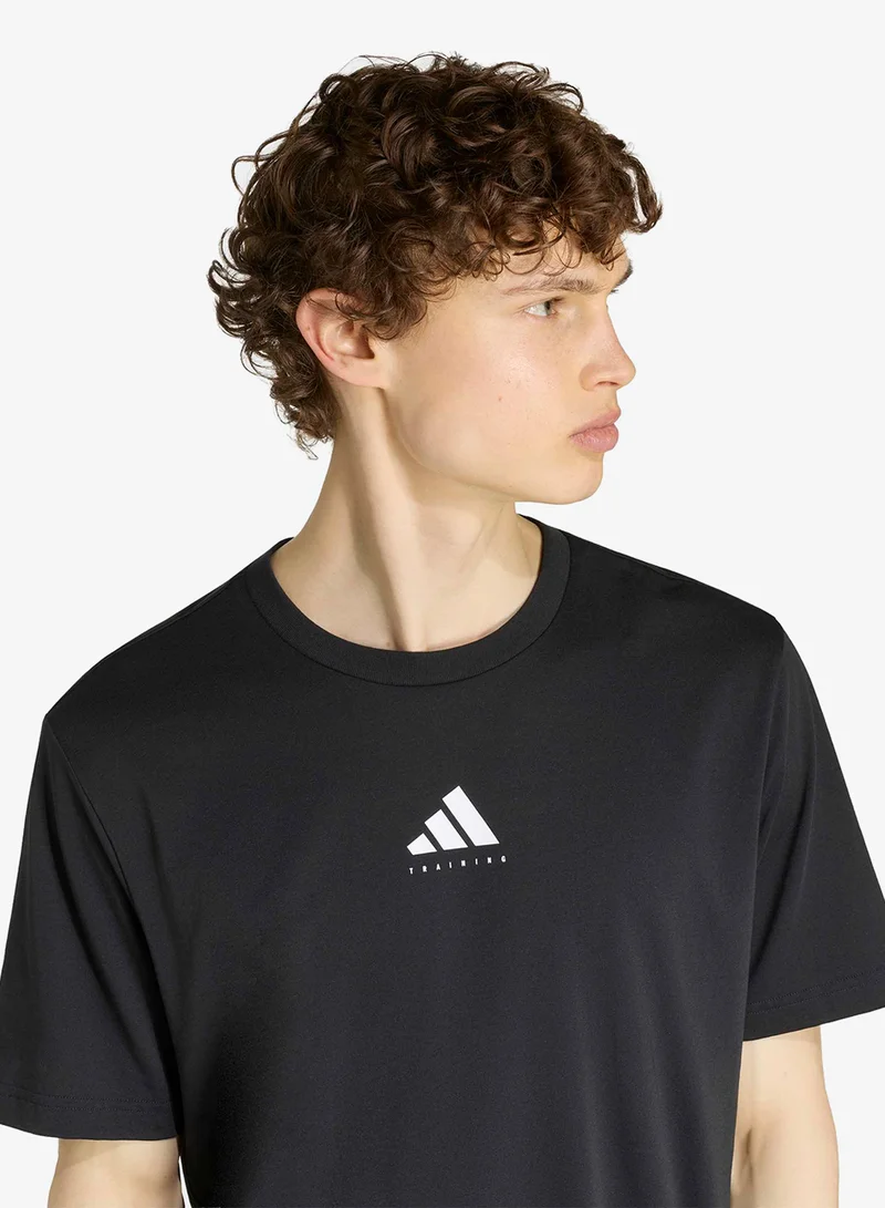 Adidas BLACK/WHITE Climacool Category Training Graphic T-Shirt for Men | Best Price UAE
